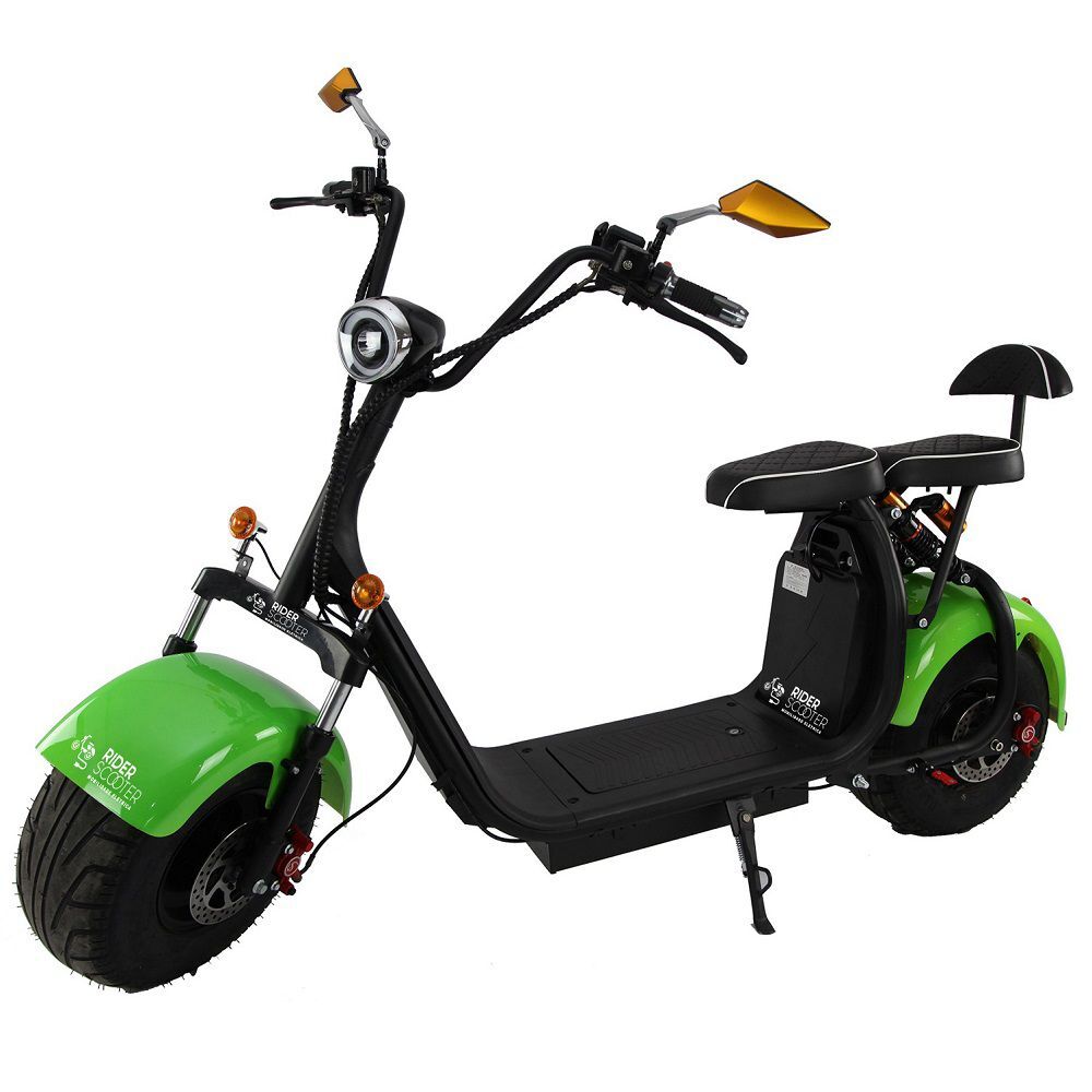 Moto Scooter Elétrica X7 Verde 1500w, Rider Scooter
